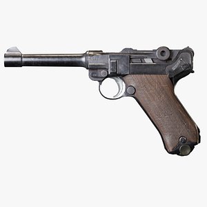 Luger P08 9mm - Game and VFX-Ready