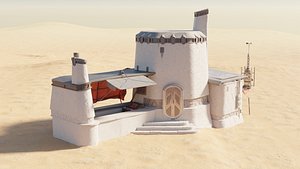 Star Wars Tatooine Merchant Building 3D model model