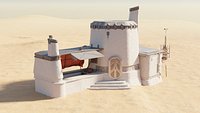 Star Wars Tatooine Merchant Building 3D model