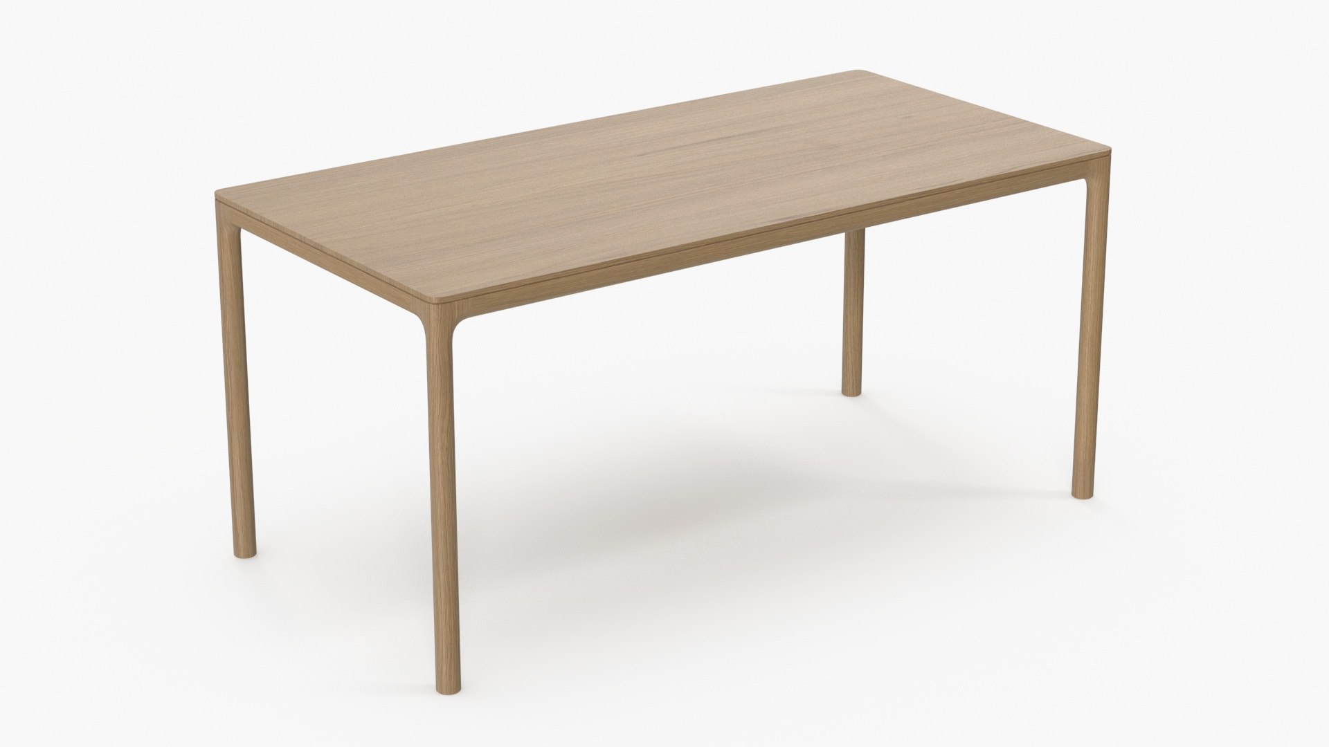 Minimalist Rectangular Dining Table 3D model preview