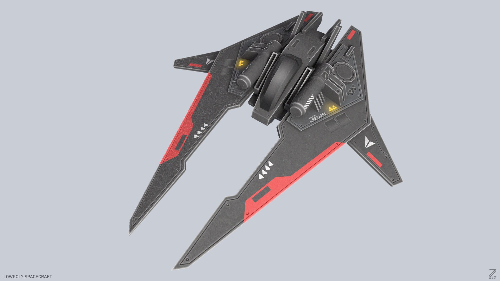 modelo 3d nave espacial de baja poli - TurboSquid 2390602