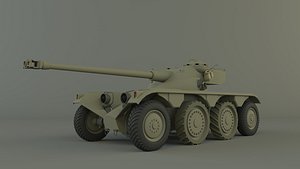 3D model Panhard EBR 75 military tank
