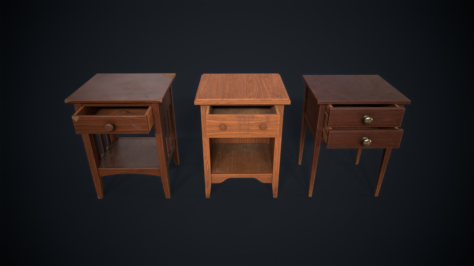 Three old bedsides 3D model https://p.turbosquid.com/ts-thumb/fS/w5k9K8/sM/tbrender_004/png/1680819910/1920x1080/fit_q87/1cc013b3c26732019436de3ddbf54c486a64ea61/tbrender_004.jpg
