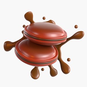 3D model 3D Dorayaki Chocolate