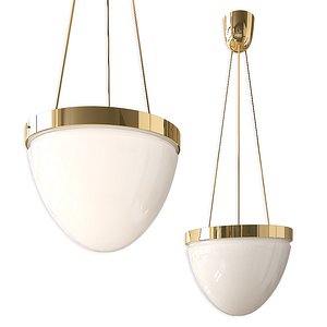 brass moon ceiling lamp 3D model