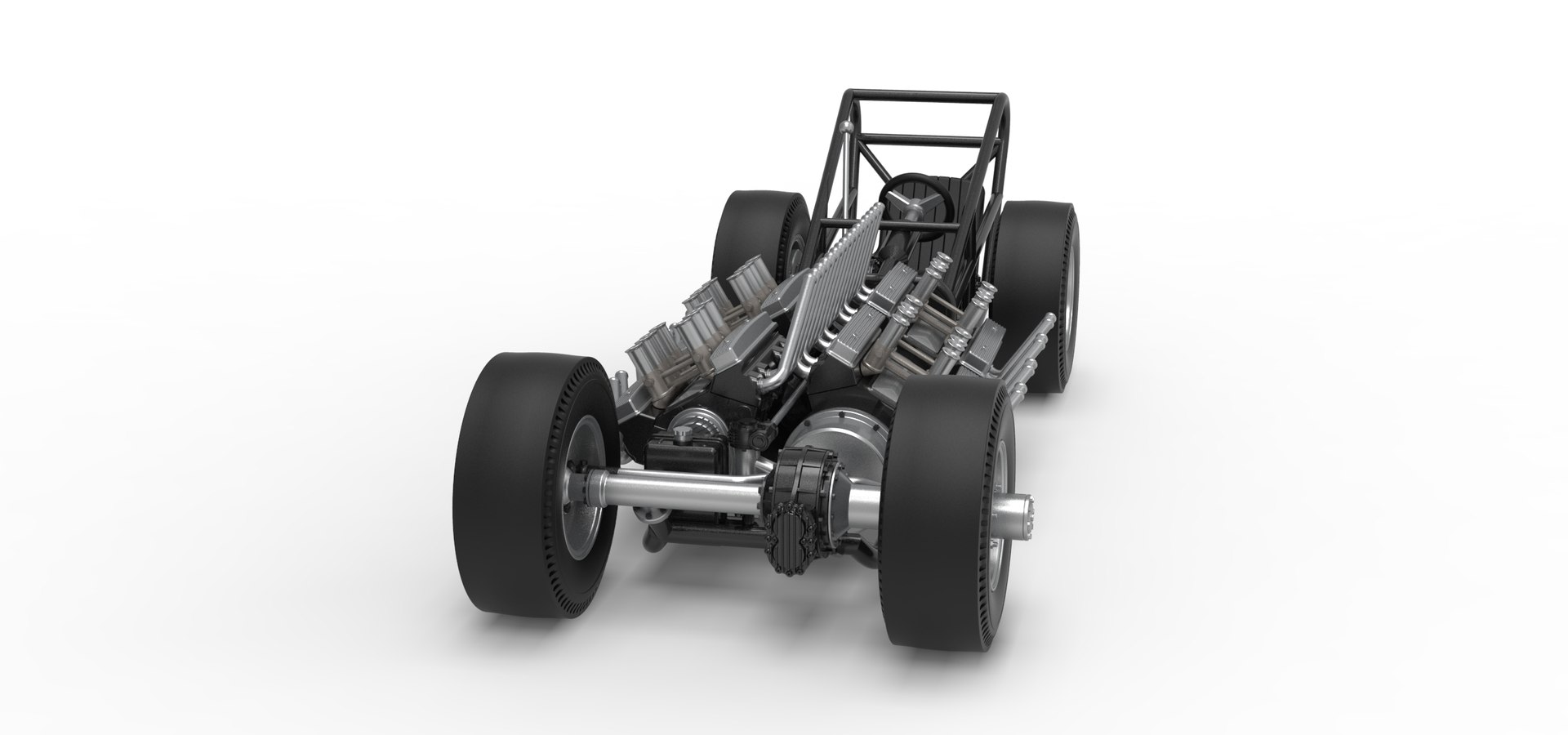 3D Vintage AWD Dragster Base Version 2 Scale 1 To 25 Model - TurboSquid ...