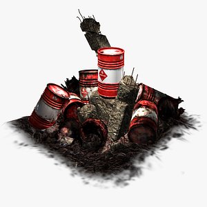 explosive barrel - 3d obj
