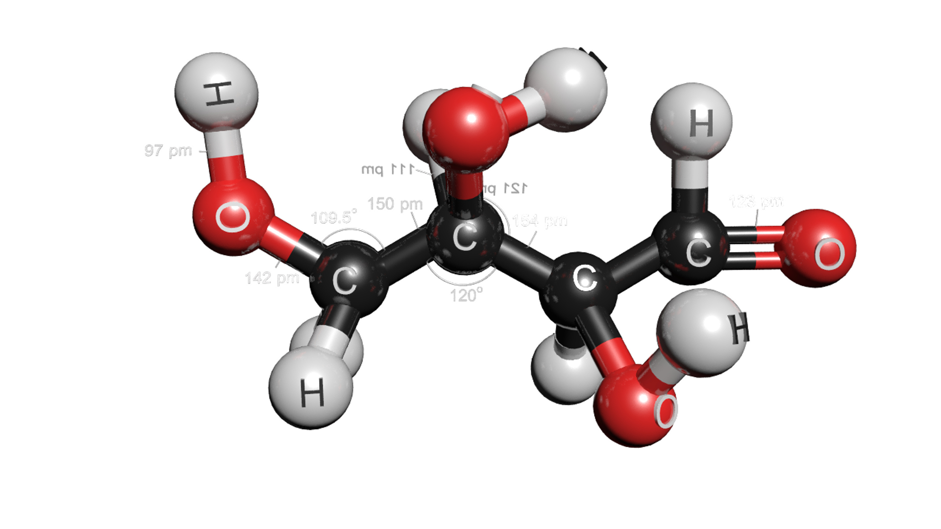 3D Threose Molecule C4h8o4 Model - TurboSquid 1427185