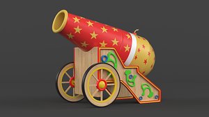 Circus Cannon 3D model