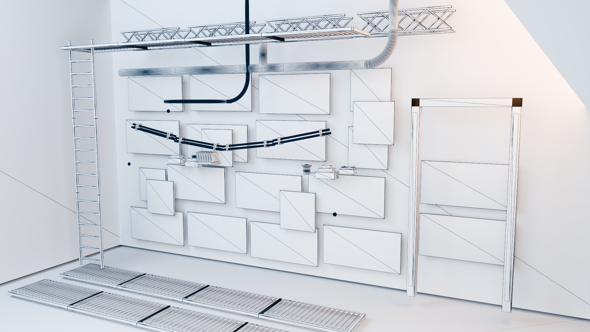 Sci-Fi Hard Surface Kitbash Pack - Panels Greebles Pipes Gears Pistons Truss Grating 3D model https://p.turbosquid.com/ts-thumb/fT/DqH1h9/fu/render_05_wireframe/png/1790903084/1920x1080/fit_q87/cdfd7f074f7e67802b73fb57c7c5a36812fdbd9d/render_05_wireframe.jpg