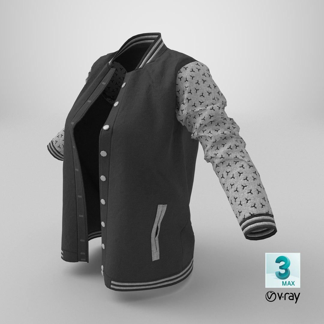 Bomber Jacket 3D https://p.turbosquid.com/ts-thumb/fT/EiS7Y1/KW/stemcell_max_vray_render/png/1743200521/1920x1080/fit_q87/8ea6a9f6fc2d0c4351626199237f2044a9cdbf00/stemcell_max_vray_render.jpg