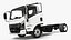 Camión Isuzu NRR EV de 132 pulgadas sin carrocería, preparado para Cinema 4D