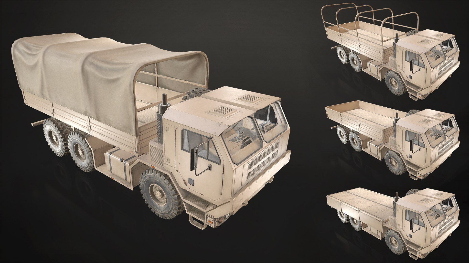 3D Military Truck V1 - Pack 1 model https://p.turbosquid.com/ts-thumb/fT/JjXmWC/5F/militarytruckpack1_18/jpg/1753956722/1920x1080/fit_q87/f8eb81e078ecf612a12faecded7caf00c3b399cd/militarytruckpack1_18.jpg