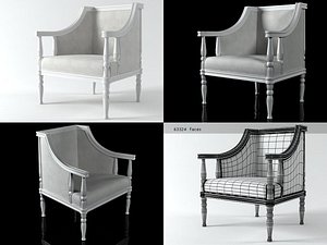 3D model swedish armchair