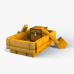 3D Minecraft Boat Rig