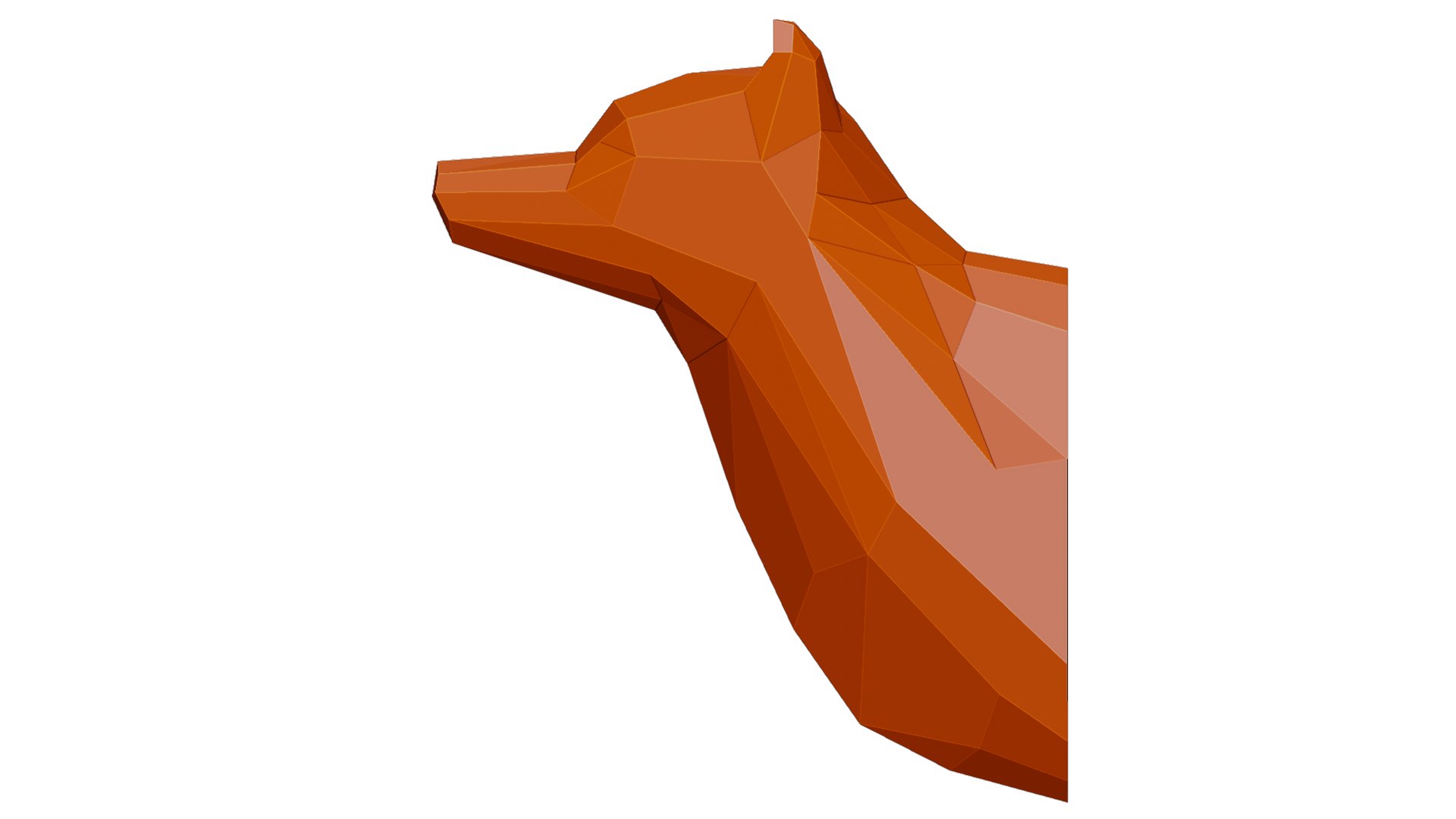 LowPoly Wall Mounted Wolf Head 3D model TurboSquid 1936321