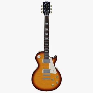 3D model Gibson Les Paul Full Tobacco Sunburst Electric Guitar