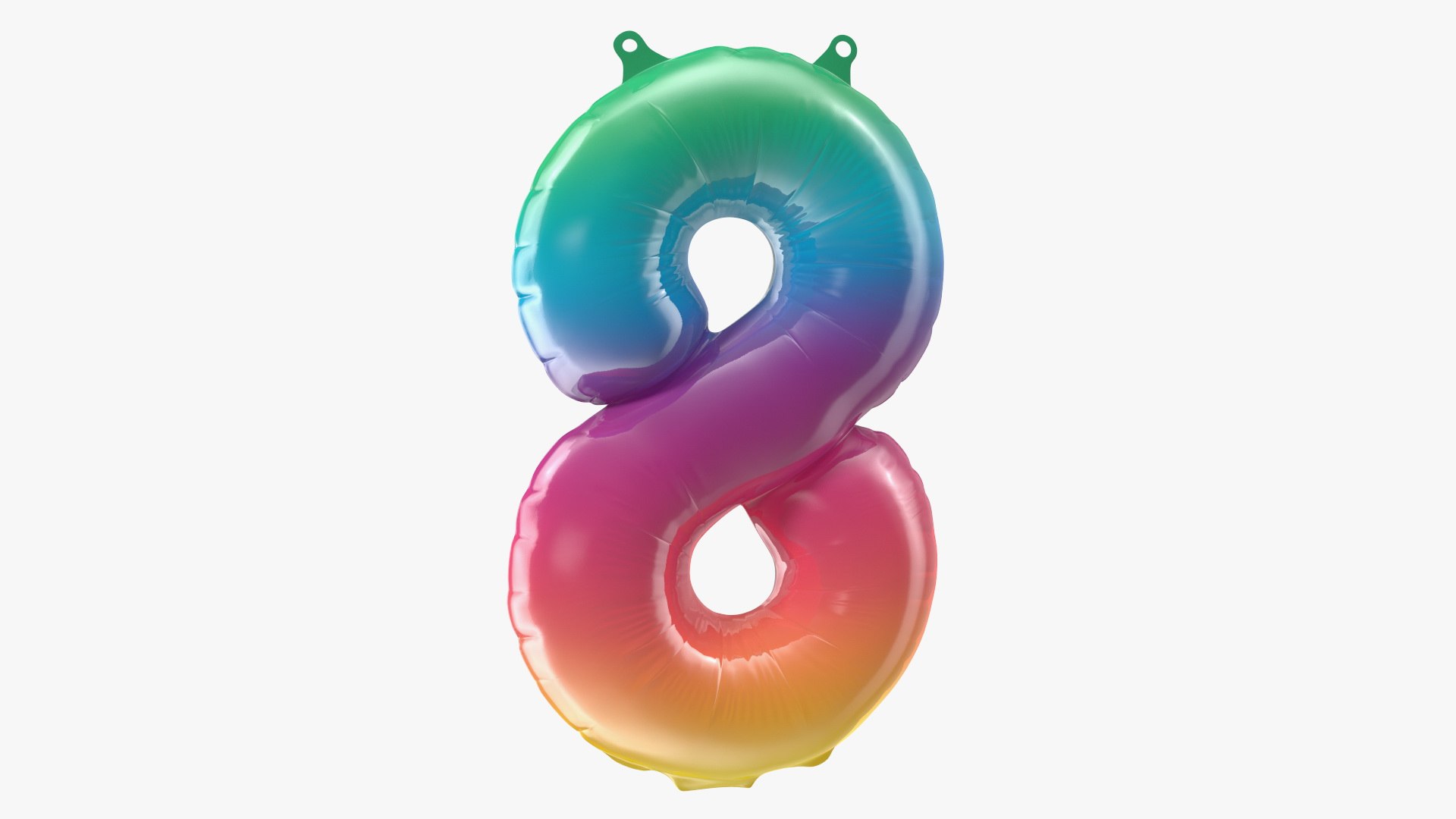 Balloon Numbers 8 Rainbow 3D model preview