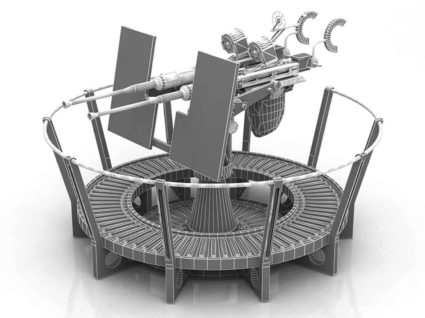 USA Twin 20mm70 AA Cannon 3D model - TurboSquid 1756206