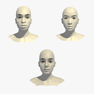 24 Year Old Female Rigged Heads Collection model