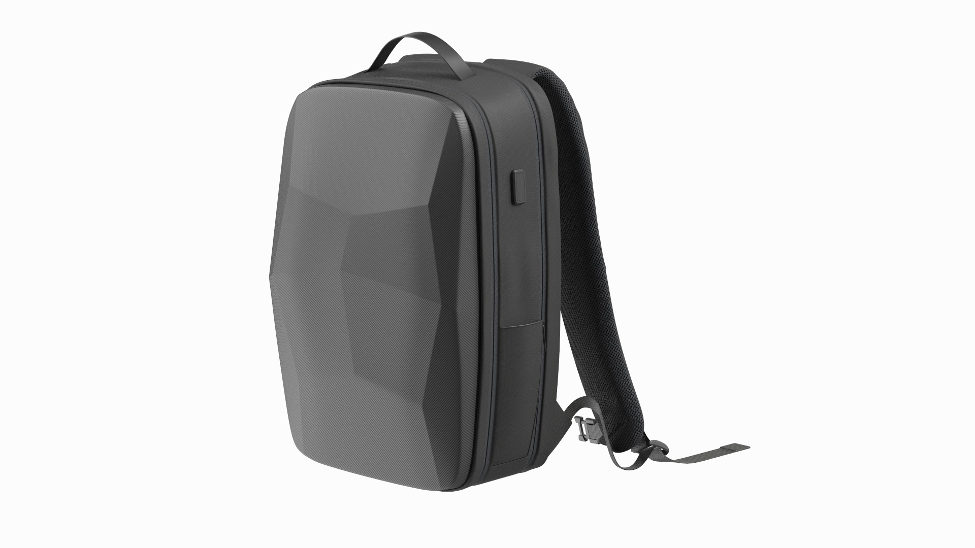 3D Waterproof Laptop Backpack Black model - TurboSquid 2139428