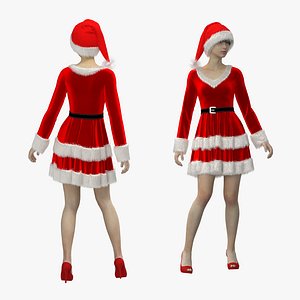 Christmas dress Marvelous Designer or Clo3D ZPRJ