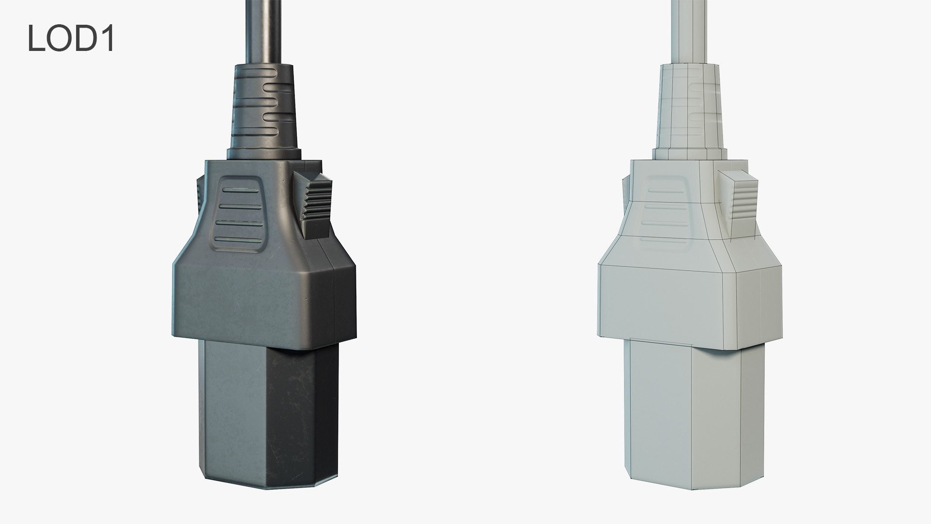 IEC C13 Female Plug Model - TurboSquid 2276534