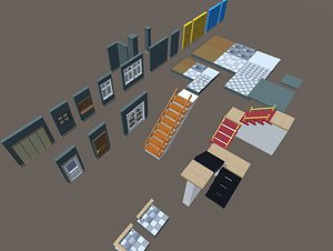 3D customizable room pack model