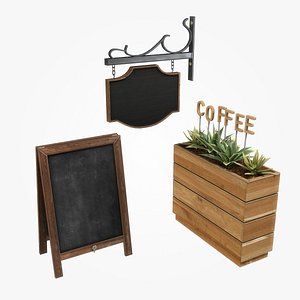 3D cafe signs