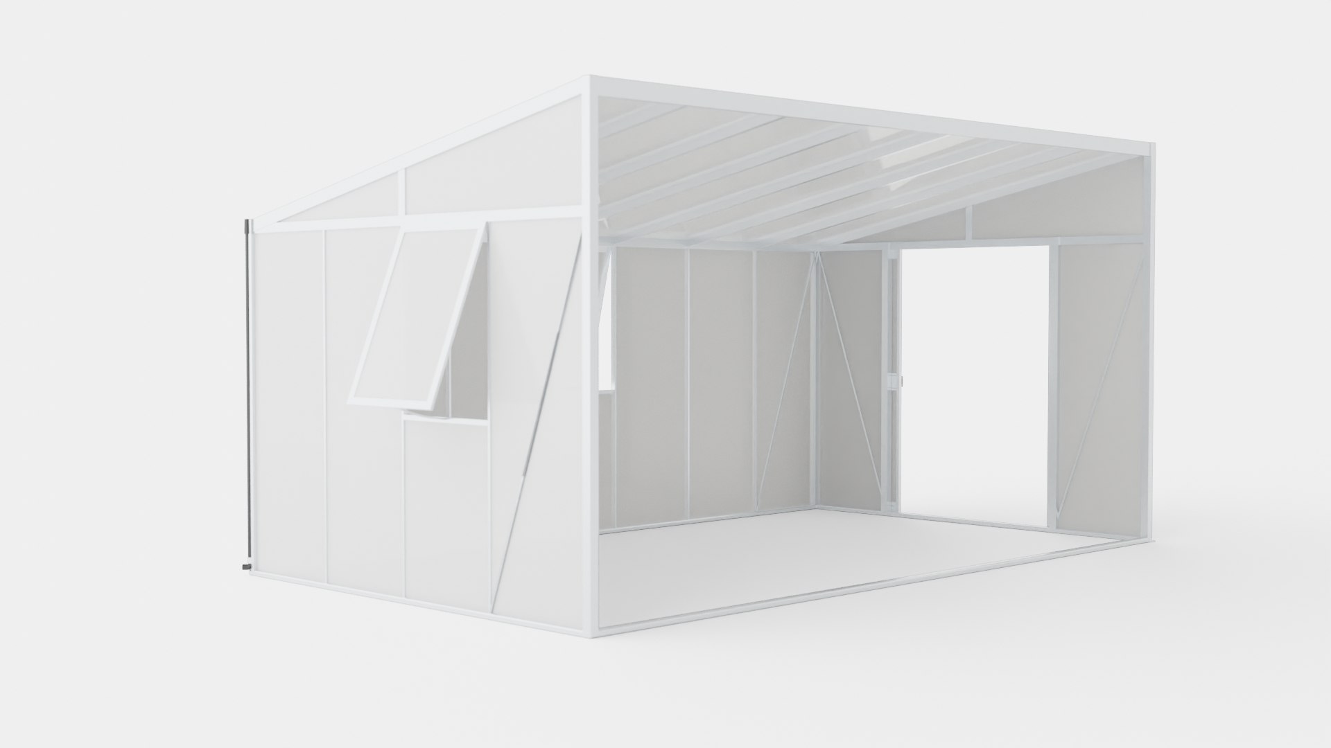 Greenhouse Helena 2 11900 Glass ALU 3D TurboSquid 2256756