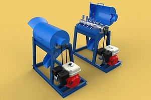 GARBAGE SHREDDER CRUSHER MACHINE WASTE RUBBISH CUTTING COMPOSTER 3D