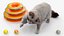 Circular Cat Toy Tower with Moving Balls Fur Animated Rigged for Maya 3D model