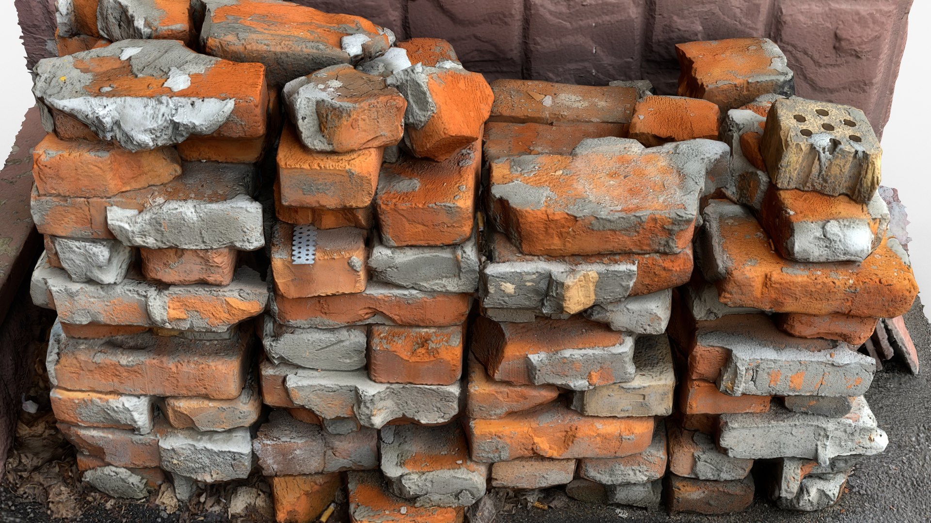 3D Photorealistic 3D Scan Of Old Brick Stack - TurboSquid 2394928