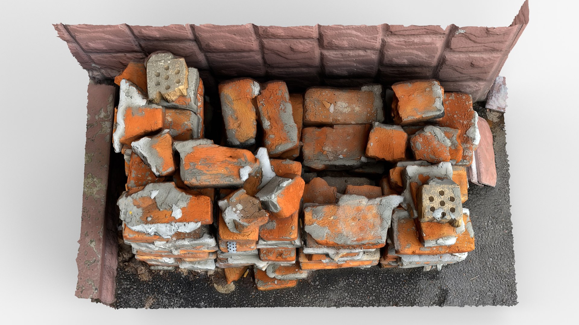 3D Photorealistic 3D Scan Of Old Brick Stack - TurboSquid 2394928