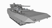 T-15 BTT 57mm Turret Russian Armr Heavy APC Game Model 145K