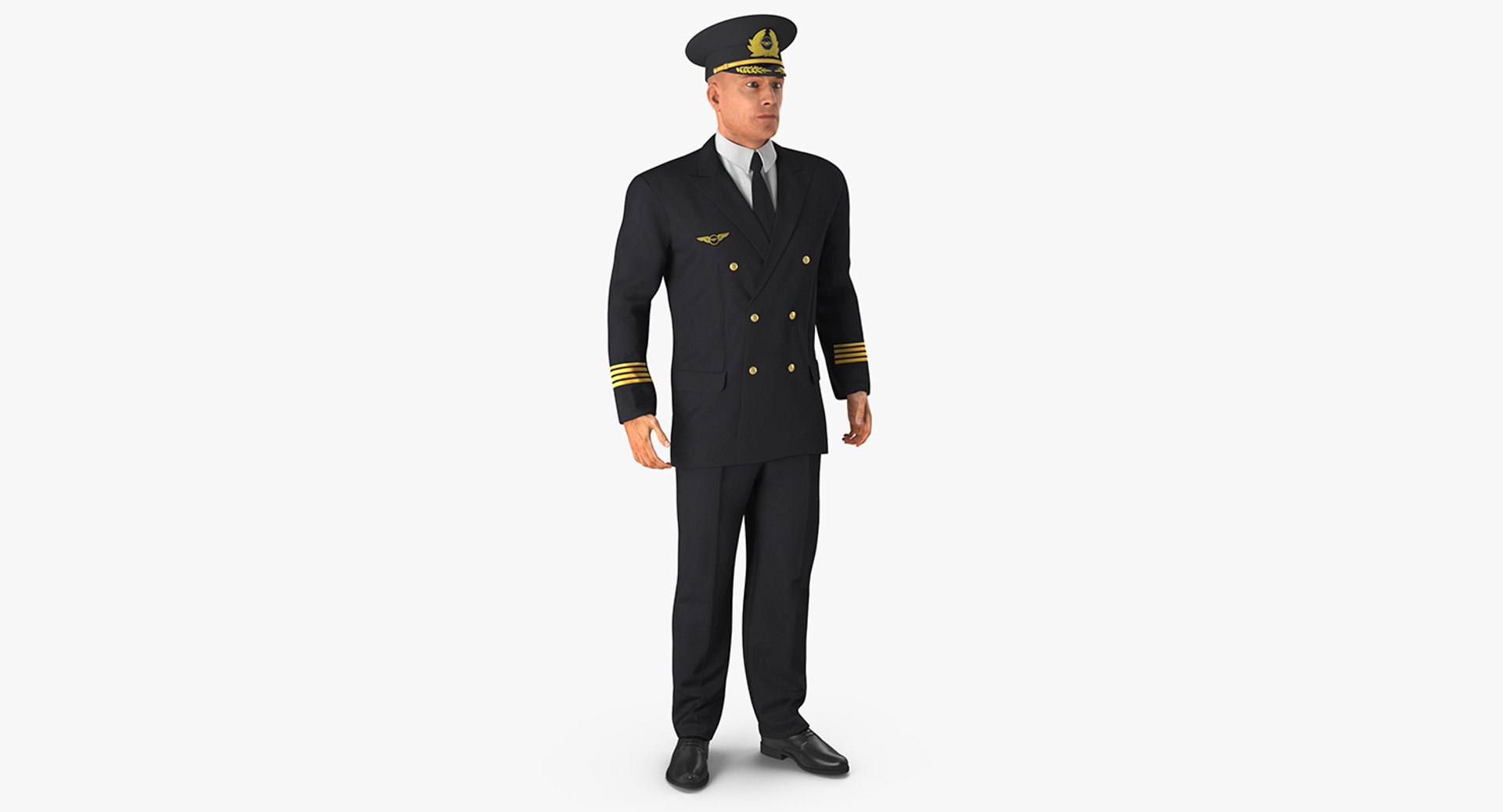 Adult Airline Pilot 3D Model preview