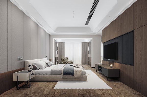 Modern bedroom 3D model - TurboSquid 2033819