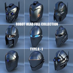 Robot Head Full Collection (Type A - I)