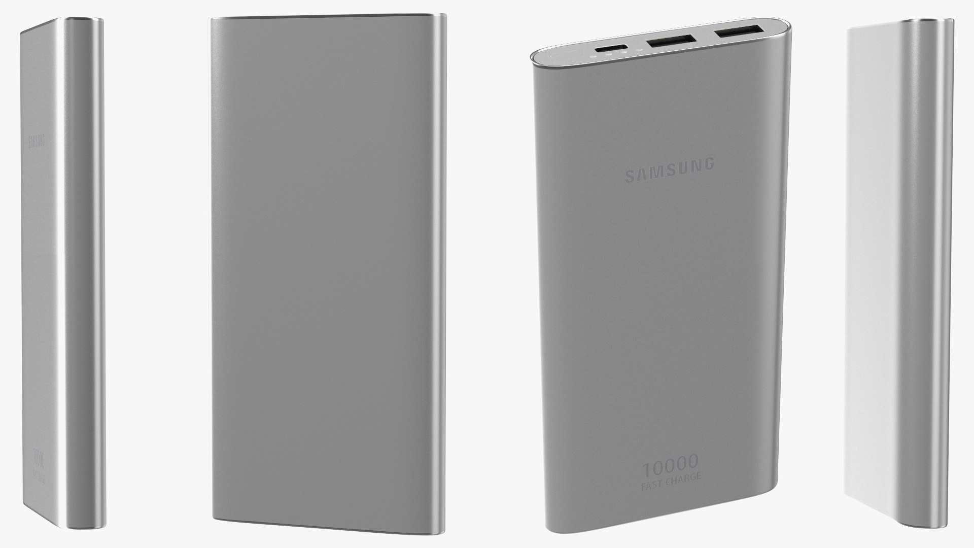 Samsung Battery Pack 10000mAh Silver 3D model preview