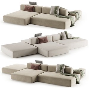 3D Stone Modular Sofa by Tamamm