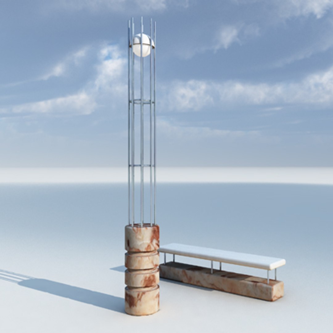 Lwo Original Street Lamp Park Bench