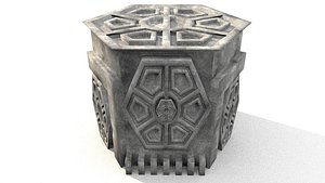 3D model mystic pedestal statue base