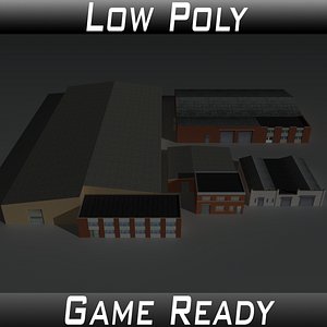 factory building set 6 3D model