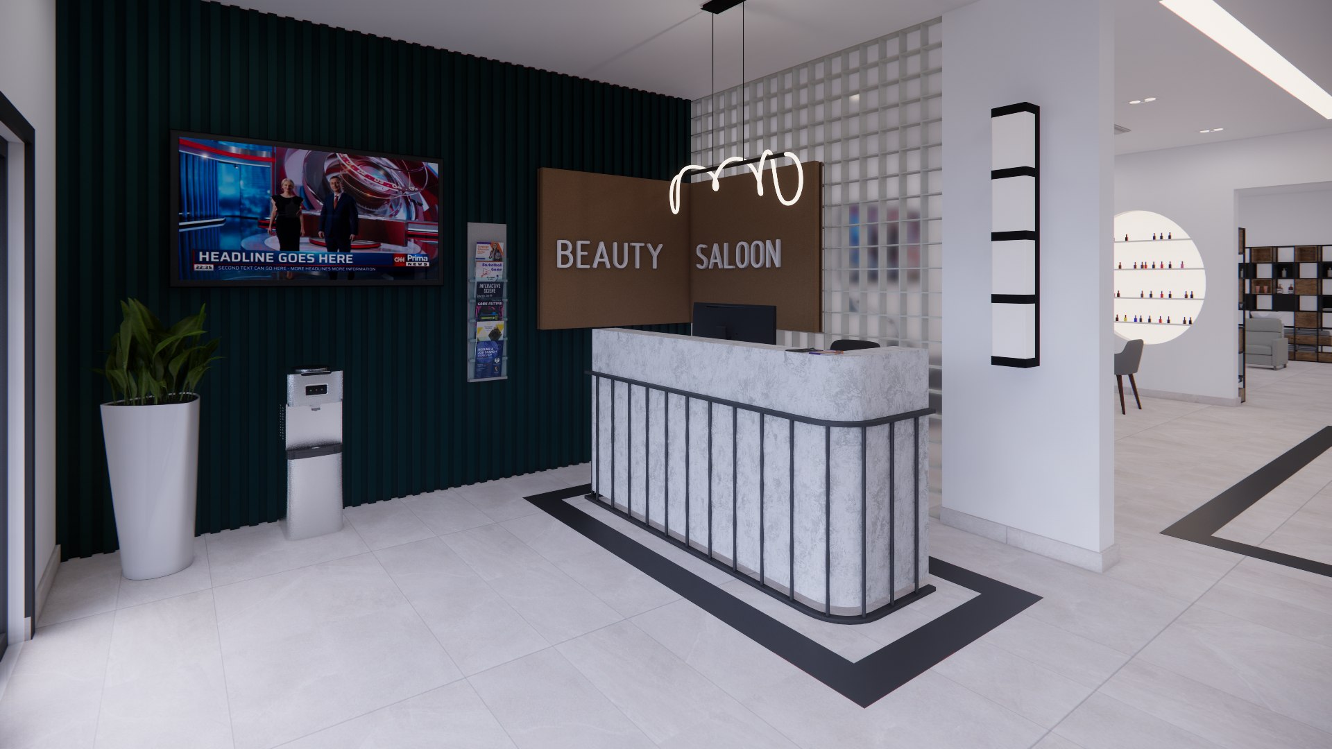 3D Beauty Salon Model - TurboSquid 2357421