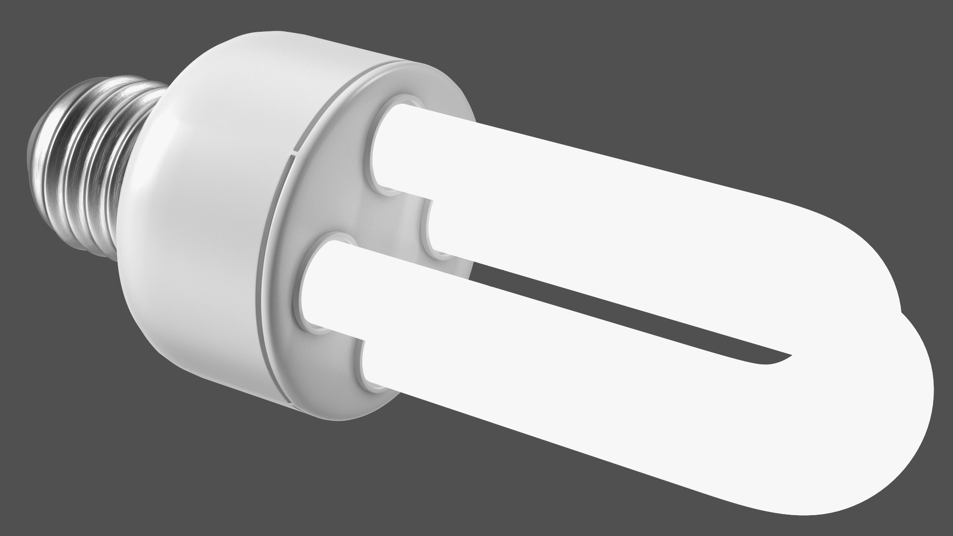 3D Compact Fluorescent Light Bulb ON Model TurboSquid 2133318