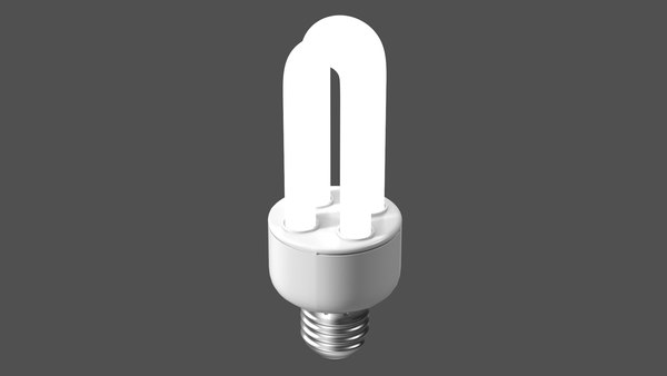 modelo 3d Bombilla fluorescente compacta encendida - TurboSquid 2133318
