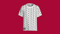 Men Allover None Printed T-Shirt With Patch