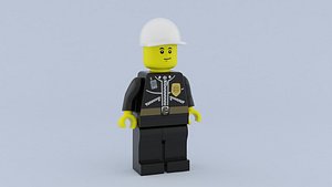 lego police officer 3D model