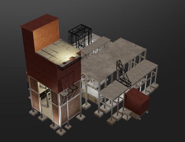 3D Industrial building 003