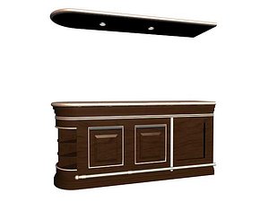 3d model bar counter